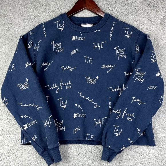 Teddy Fresh Blue Graphic Sweatshirt - Picture 1 of 14
